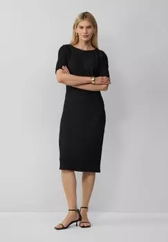 Платье-футляр MIT KNOTENDETAIL - Jersey dress s.Oliver BLACK LABEL, черный