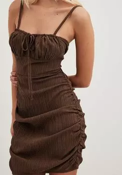 Платье-футляр NA-KD, коричневый