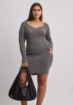Платье-футляр NA-KD, темно-серый