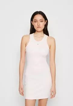Платье-футляр нежно-розового цвета Tommy Jeans