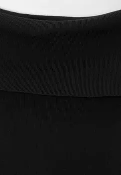 Платье-футляр OFF-THE-SHOULDER PULL&BEAR, черный