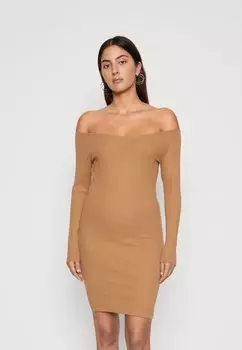 Платье-футляр Onlcari Off Dress ONLY, цвет toasted coconut