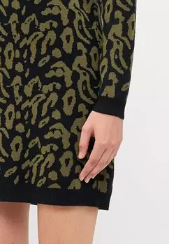 Платье-футляр ONLJENNI ANIMAL DRESS ONLY Tall, темно-зеленый