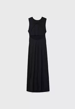 Платье-футляр Open Back Stradivarius, черное