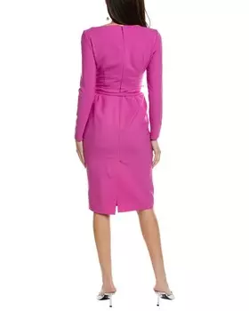 Платье-футляр Oscar de la Renta из смесовой шерсти, фиолетовый