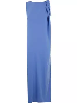 Платье-футляр PAROSH с оборками на плечах P.A.R.O.S.H., синий