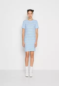 Платье-футляр Pieces, синий