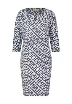 Платье-футляр, разрез горловины, длина до колена, для женщин CARTOON, цвет White Dark