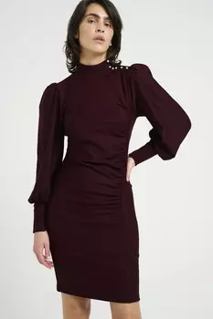 Платье-футляр RIFA BUTTON DRESS Gestuz, темно-красный