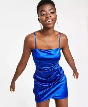 Платье-футляр с асимметричным кроем и сборками для юниоров Emerald Sundae, синий