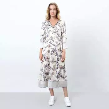 Платье-Футляр с цветочным принтом и плетеным подолом S&J Weekends, мультиколор