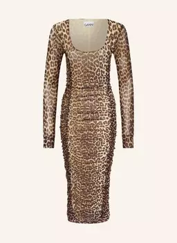 Платье-Футляр с драпировкой Ganni, черный