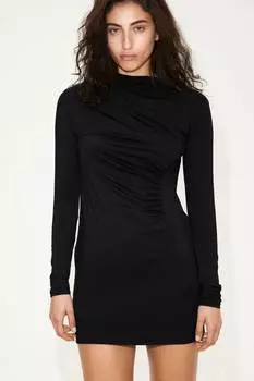 Платье-Футляр с драпировкой H&M, черный
