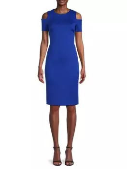 Платье-футляр с открытыми плечами Calvin Klein, цвет Regatta