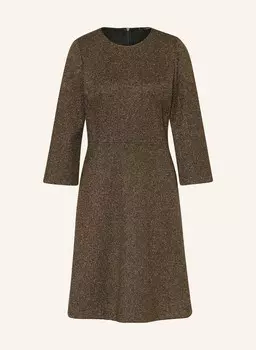 Платье-Футляр с рукавами 3/4 из блестящей пряжи Luisa Cerano, золотой