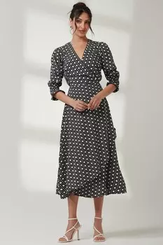 Платье футляр с рукавами фонариками Daphne Jolie Moi, черный