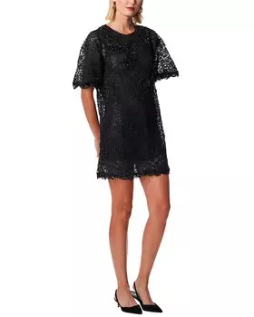 Платье-футляр с рукавами-крылышками Carolina Herrera, черный