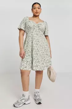 Платье футляр с супермягким узлом спереди Simply Be, зеленый