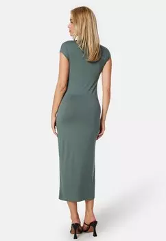 Платье-футляр SOFT CAP SLEEVE DRAPY DRESS Bubbleroom, зеленый