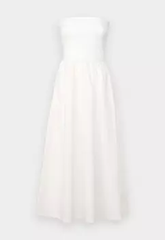 Платье-футляр STRAPLESS MIXED MEDIA GAP, белый