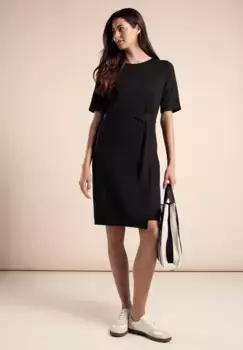 Платье-футляр STREET ONE с узлами, черный