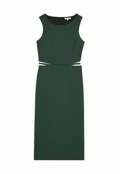 Платье-футляр STRETCH CREW NECK SLEEVELESS MIDI Patrizia Pepe, темно-зеленый