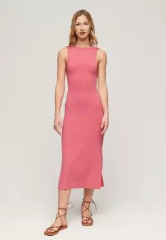 Платье-футляр TWIST BACK MIDI Superdry, розовый