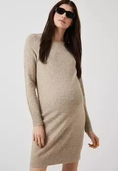 Платье-футляр VMMDOFFY O NECK DRESS Vero Moda Maternity, светло-коричневый