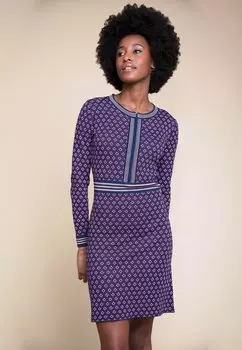 Платье-футляр VOR DEM START WITH GEOMETRIC PATTERN 4funkyflavours, цвет purple