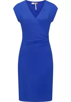 Платье-футляр в стиле Ragwear "Crupi", летнее облегающее фигуру платье с оборками на талии, цвет Indigo