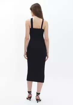 Платье-футляр WITH ASYMMETRIC NECK OXXO, черный