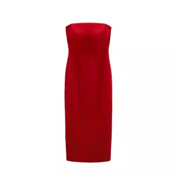Платье-футляр Zara Midi Shift, красный