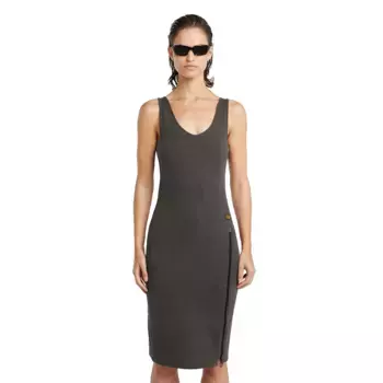 Платье G-Star Overdyed Asymmetric Zip sleeveless short, черный