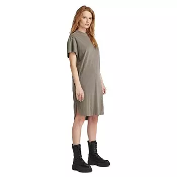 Платье G-Star Overdyed midi, коричневый