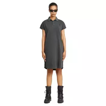 Платье G-Star Seam Detail Polo short sleeve short, черный