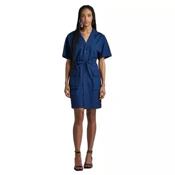 Платье G-Star Soft Utility midi, синий