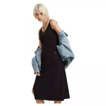 Платье G-Star Spaghetti Strap Slit, черный