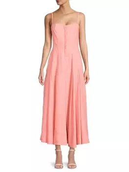 Платье Gabriela Hearst трапециевидной формы margritte midaxi, watermelon