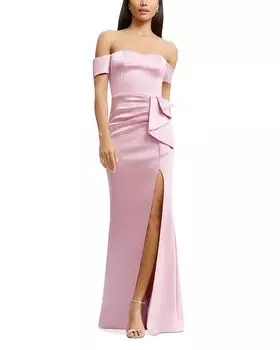 Платье Gabrielle с открытыми плечами Dress the Population, фиолетовый