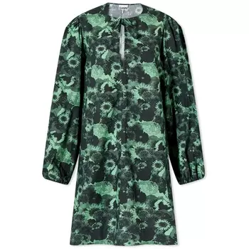 Платье GANNI Printed Floral A-Shaped Mini Dress