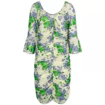 Платье GANNI U-Neck Mini, мультиколор