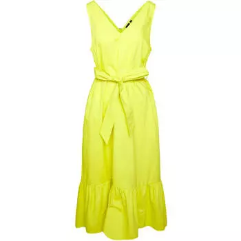Платье GAP Belted Maxi, желтый
