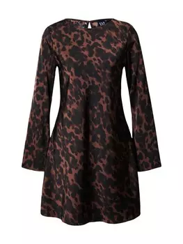 Платье GAP, цвет Chestnut brown/Chocolate/Dark brown