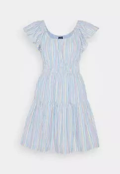 Платье Gap Flutter Waist Mini Summer, разноцветный