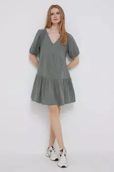 Платье GAP из хлопка Gap, зеленый