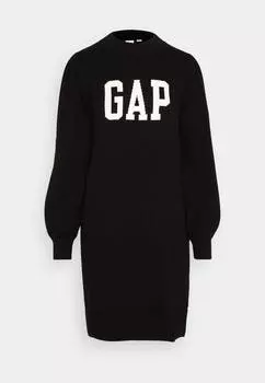 Платье Gap Logo Sweater Knitted, черный