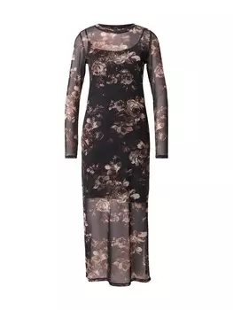 Платье GAP LS MESH MIDI, черный