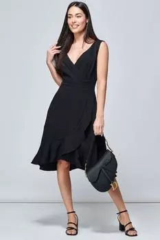 Платье Gayelle с оборками по подолу Jolie Moi, черный