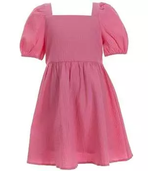 Платье GB для больших девочек 7–16 лет с пышными рукавами, розовый