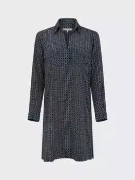 Платье Gerard Darel Saphia Check Silk, цвет navy/multi